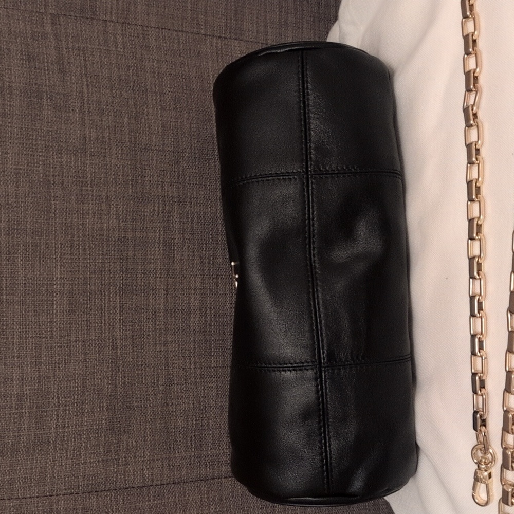 Manu atelier Cylinder Black Leather Shoulder Bag - Picture 2 of 5